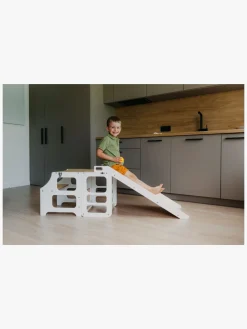 Duck Woodworks Rutsjebane til Sammenklappeligt Læringstårn, Hvid