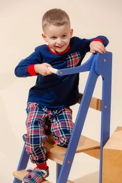 Duck Woodworks Sammenklappeligt Læringstårn, Blå