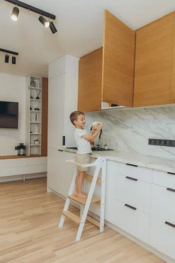 Duck Woodworks Sammenklappeligt Læringstårn, Hvid