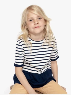 Ebbe Benita T-Shirt, Offwhite/Dark Navy