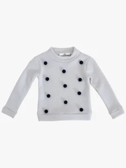 Ebbe Valerie Dot Trøje, White-Navy Dot