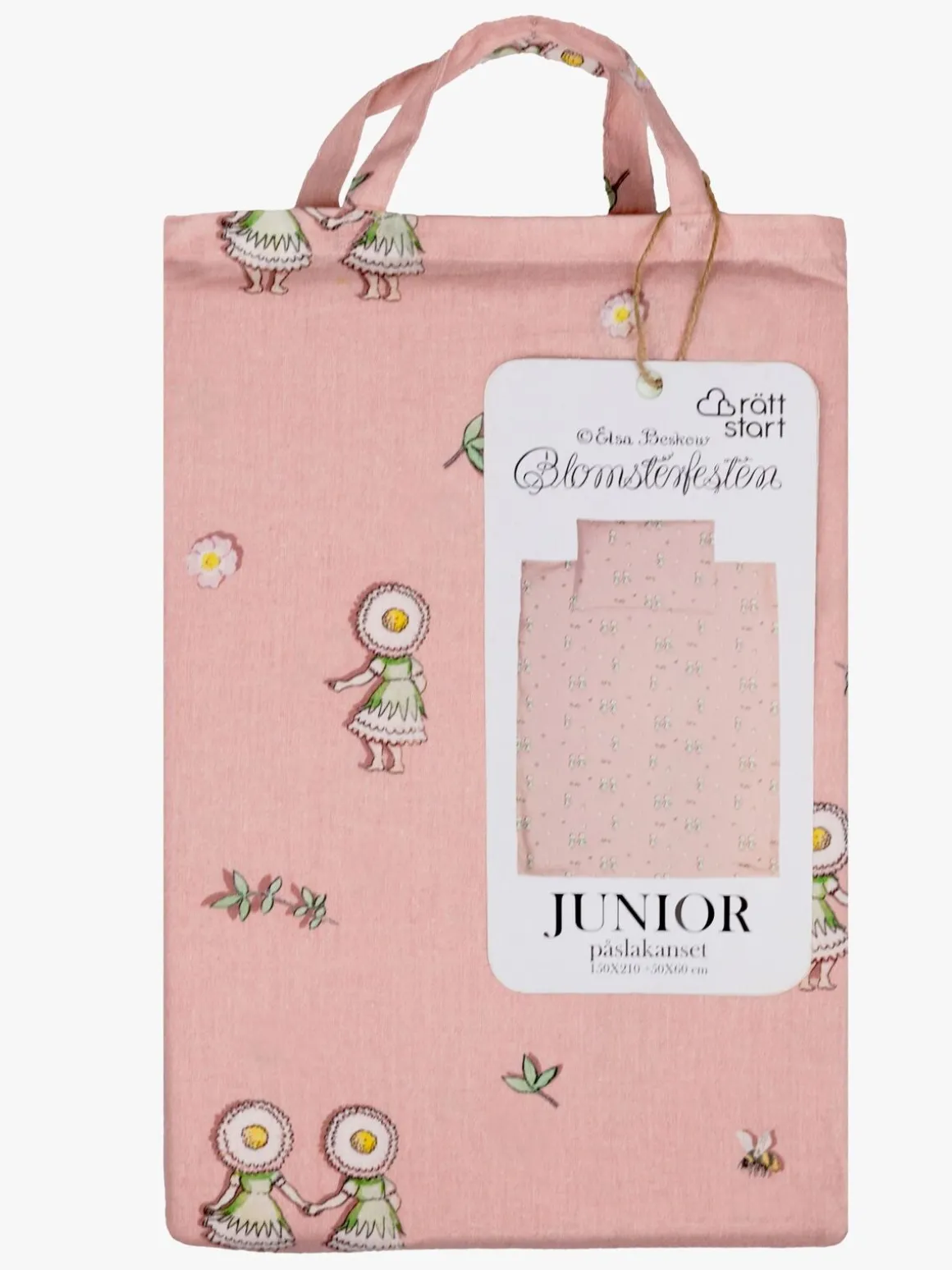 Elsa Beskow Blomsterfesten Sengesæt 150 x 210, Pink