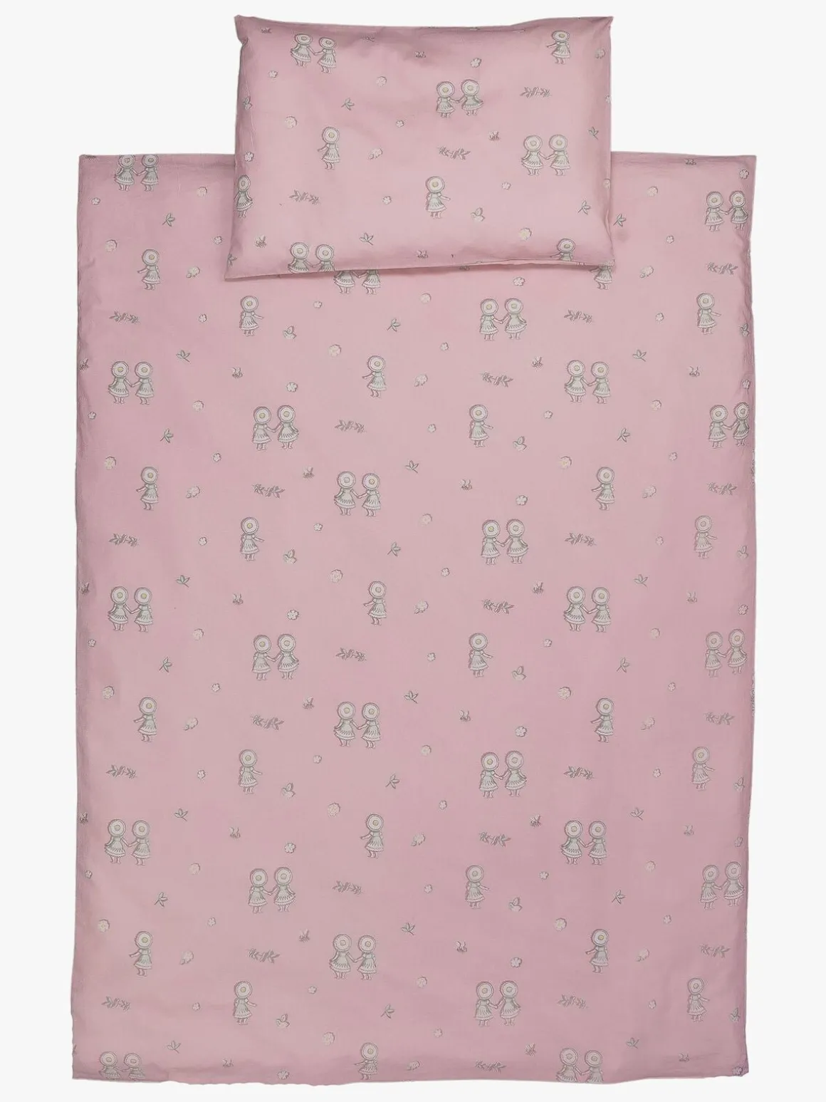 Elsa Beskow Blomsterfesten Sengesæt 150 x 210, Pink