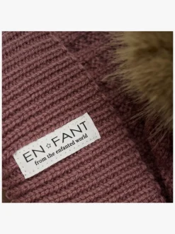 EN FANT Hue Uldblanding med Kunstpels, Rose Taupe