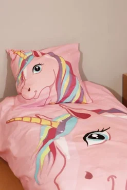 Enhjørning Sengesæt 150x210, Pink