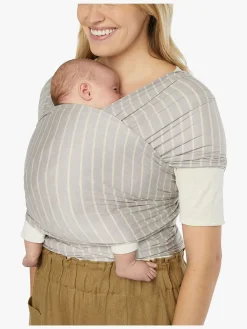 Ergobaby Aura Wrap Knit Strækvikle, Grey Stripes