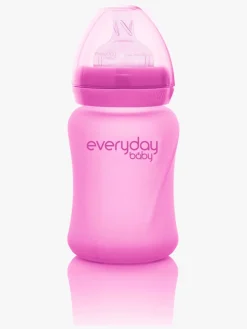 Everyday Baby Varmeindikator Sutteflaske Glas 150 ml, Cerise