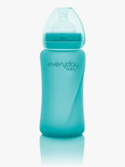 Everyday Baby Varmeindikator Sutteflaske Glas 240 ml, Turkis