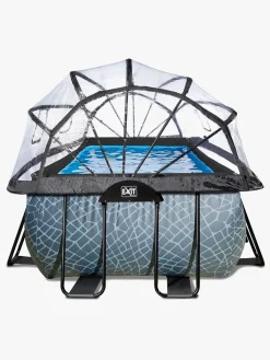EXIT Stone Pool med Kuppel 400x200x100 cm, Grå