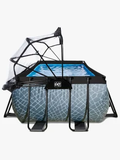 EXIT Stone Pool med Kuppel 400x200x100 cm, Grå