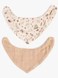 FILIBABBA Bandana Savlemække 2-pak, Little Wonders/Warm Grey