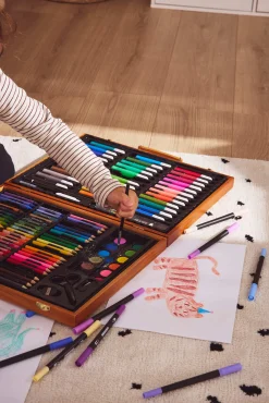 Fippla Maleæske i Træ 150 Dele