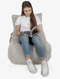 Furini Flavio Sækkestol Velour, Lysegrå