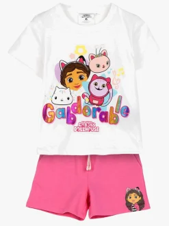 Gabby's Dollhouse Pyjamas, Hvid/Lyserød