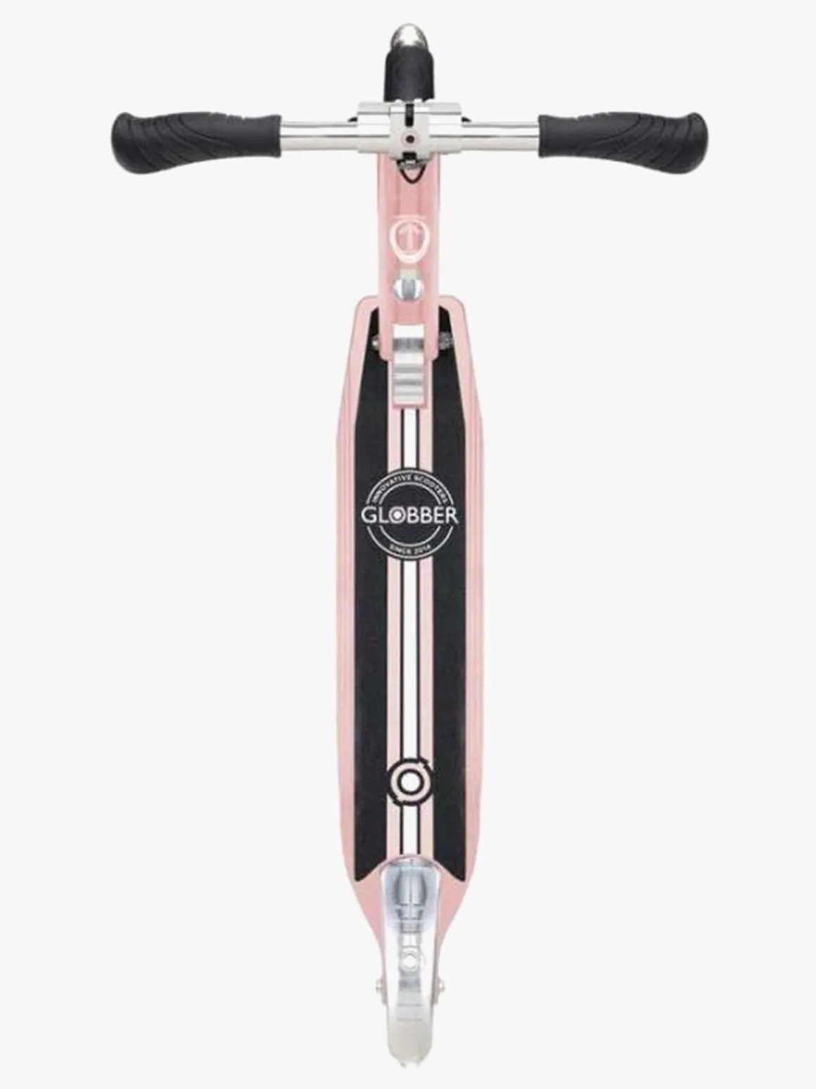 Globber Flow Element Lights Chrome Finish Løbehjul, Rose Gold