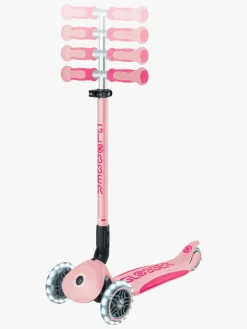 Globber Go-Up Deluxe Lights Trehjulet Løbehjul, Pastel Pink