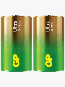 GP Ultra Alkaline G-TECH D/LR20 Batterier Svanemærket 2-Pak