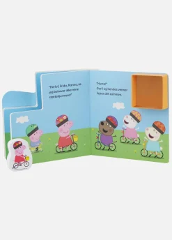 Gurli Gris Bog med Træfigurer - På Cykeltur