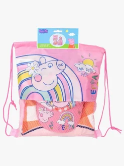 Gurli Gris Håndklæde Gymnastikpose & Kasket Sæt, Pink