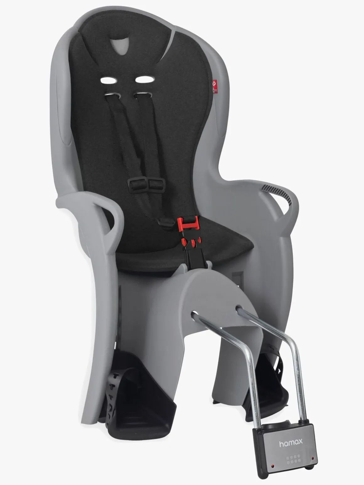 Hamax Kiss Cykelstol, Medium Grey/Black