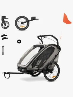 Hauck Bike N Walk Cykelanhænger, Light Grey