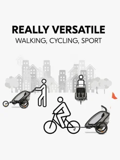 Hauck Bike N Walk Cykelanhænger, Light Grey