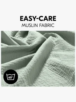 Hauck Cuddle N Clean Tæppe/ Stofble i Musselin 3-pak, Sage/Beige/Cork