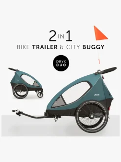Hauck Dryk Duo Cykelanhænger, Ocean Green