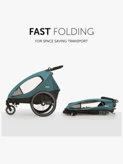 Hauck Dryk Duo Cykelanhænger, Ocean Green