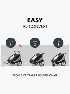 Hauck Dryk Duo Plus Cykelanhænger, Black