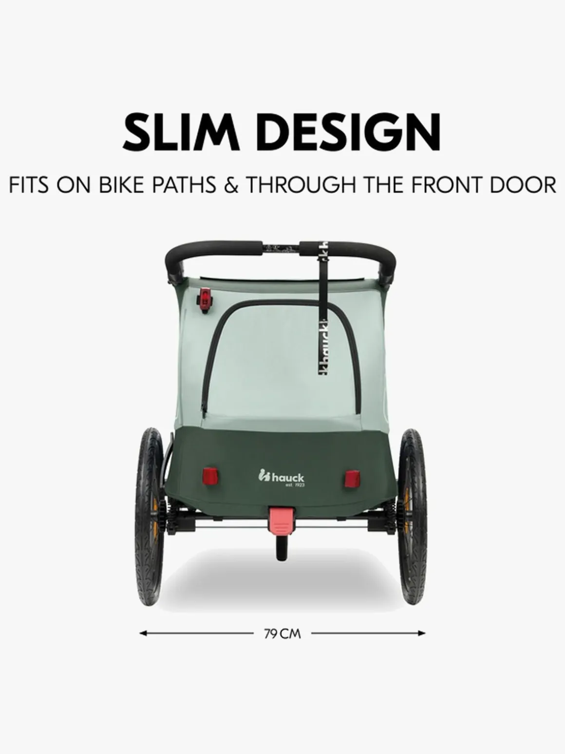 Hauck Dryk Duo Plus Cykelanhænger, Dark Green