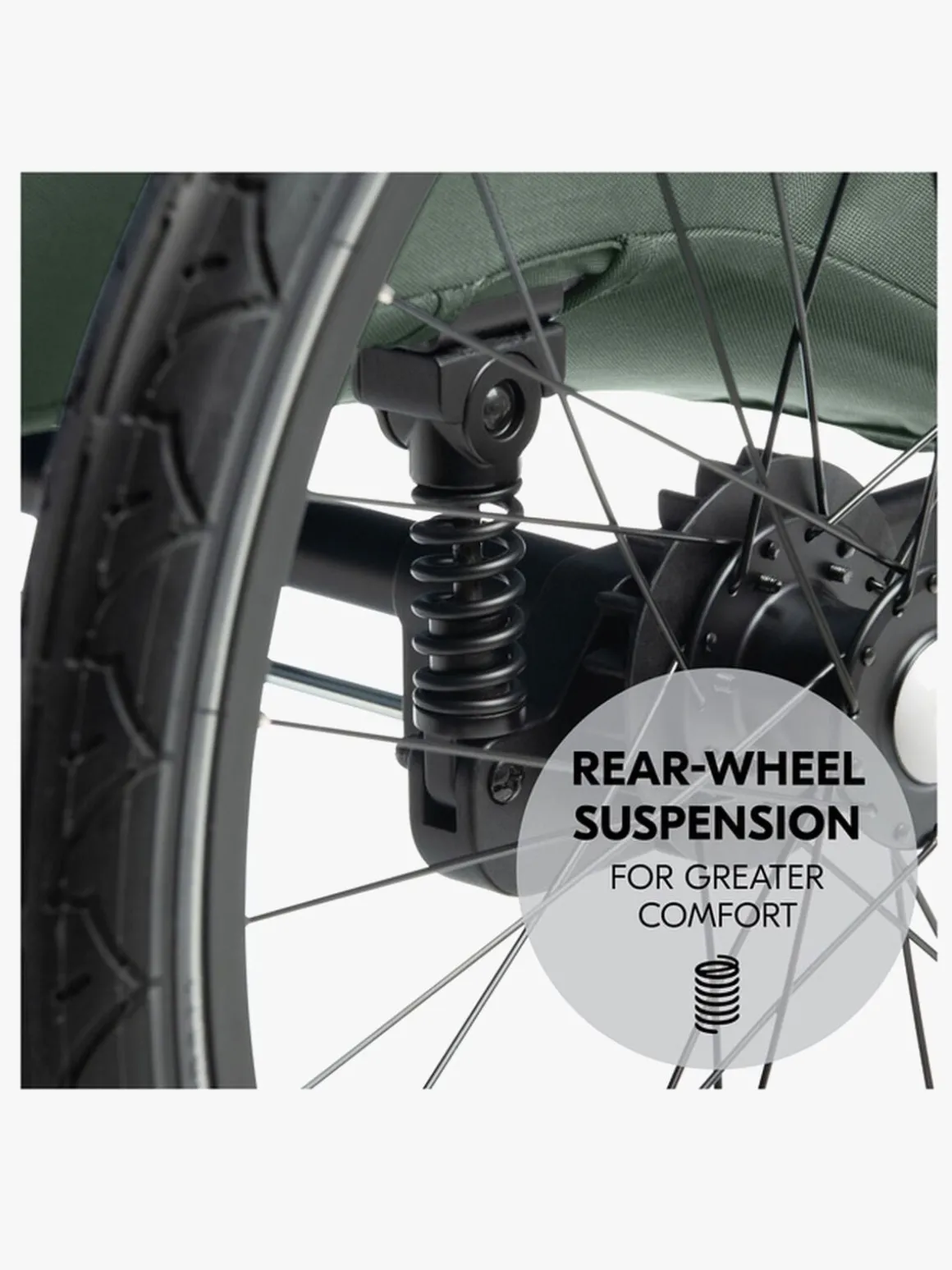 Hauck Dryk Duo Plus Cykelanhænger, Dark Green