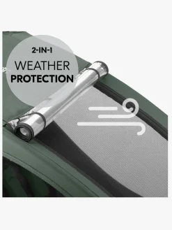 Hauck Dryk Duo Plus Cykelanhænger, Dark Green