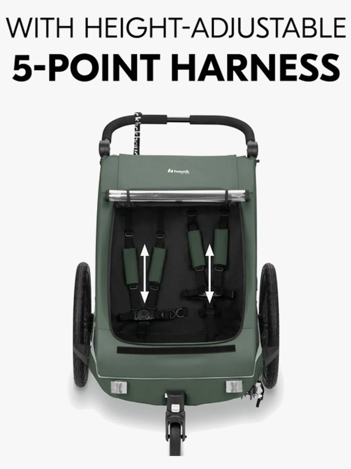 Hauck Dryk Duo Plus Cykelanhænger, Dark Green