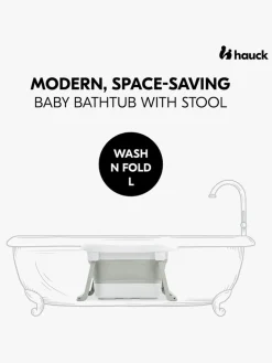 Hauck Wash N Fold Badekar L, White/Sage