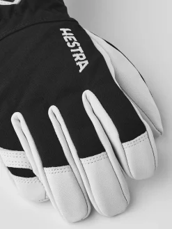 Hestra Army Leather Heli Ski Handsker, Sort