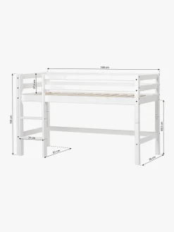 Hoppekids Basic Halvhøj Seng 70x160, Hvid