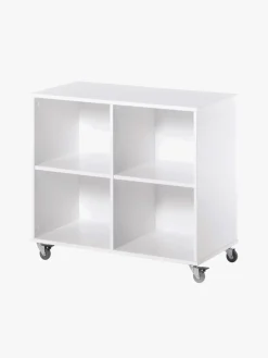 Hoppekids Bogreol m. Hjul, Hvid