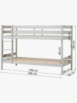 Hoppekids ECO Comfort Køjeseng 90x200, Duegrå