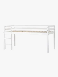 Hoppekids Halvhøj Seng med Skummadras 90x200, Hvid