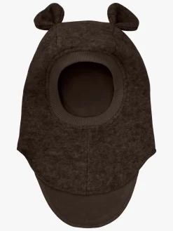 Huttelihut Elefanthue i Uld, Dark Brown Melange