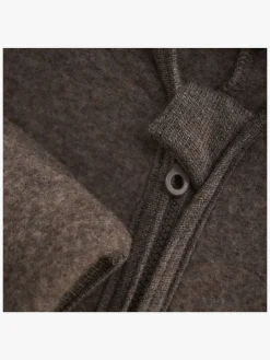 Huttelihut Ulddragt med Ører, Brown Melange