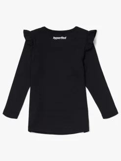 Hyperfied Frill Sleeve Top, Anthracite