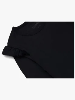 Hyperfied Frill Sleeve Top, Anthracite