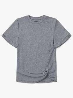 Hyperfied Jersey Knot Logo Top, Grey Melange
