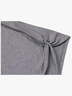 Hyperfied Jersey Knot Logo Top, Grey Melange