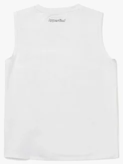 Hyperfied Jersey Knot Tank Top, Snow White