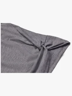 Hyperfied Jersey Knot Tank Top, Grey Melange