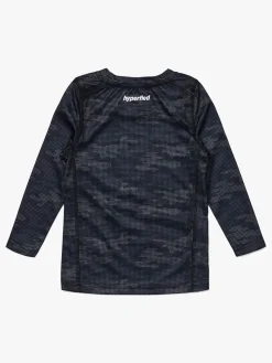 Hyperfied Long Sleeve Logo T-Shirt, Grey Camo