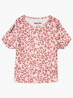 Hyperfied Short Sleeve Logo Top, Pink Leo